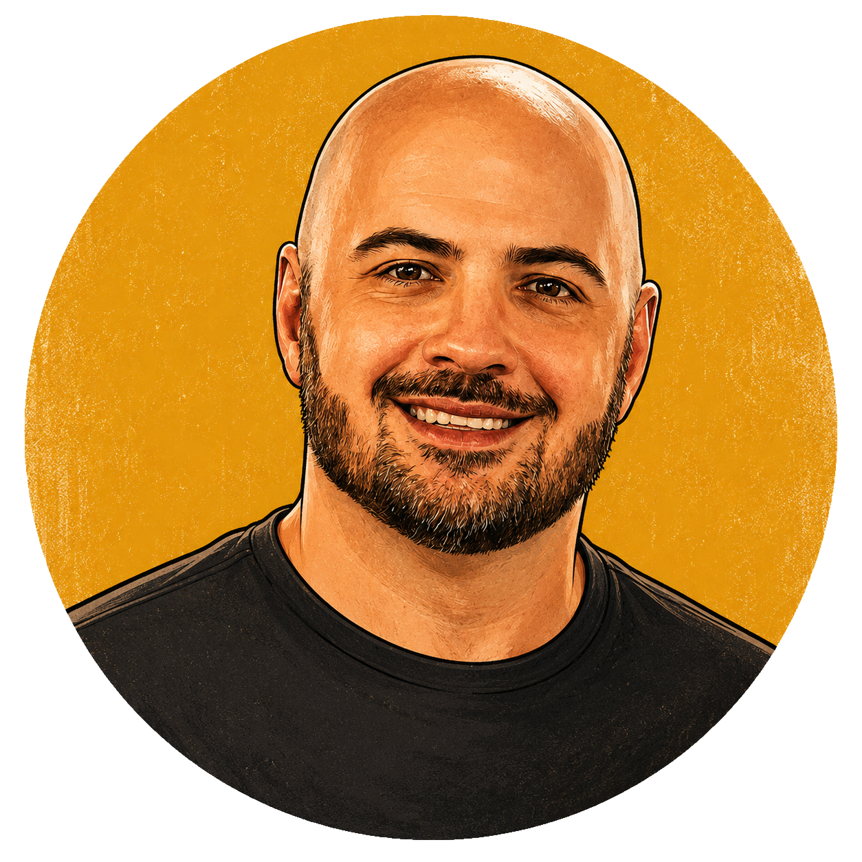 Illustrated portrait of Matthew Hubbard